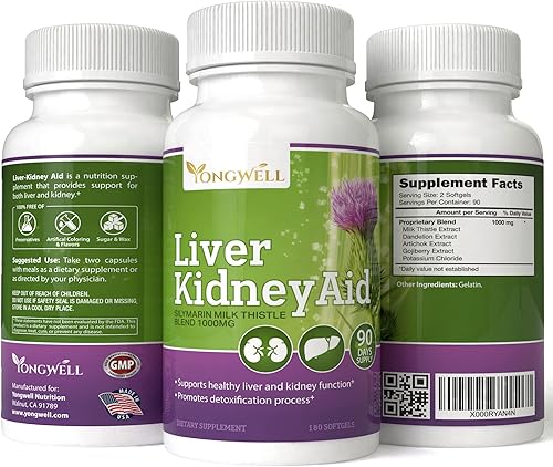 Miniatura 5 de Ayuda para el riñón hepático, ingredientes a base de hierbas que apoya la salud del hígado y los riñones, suministro de 90 días (180 cápsulas