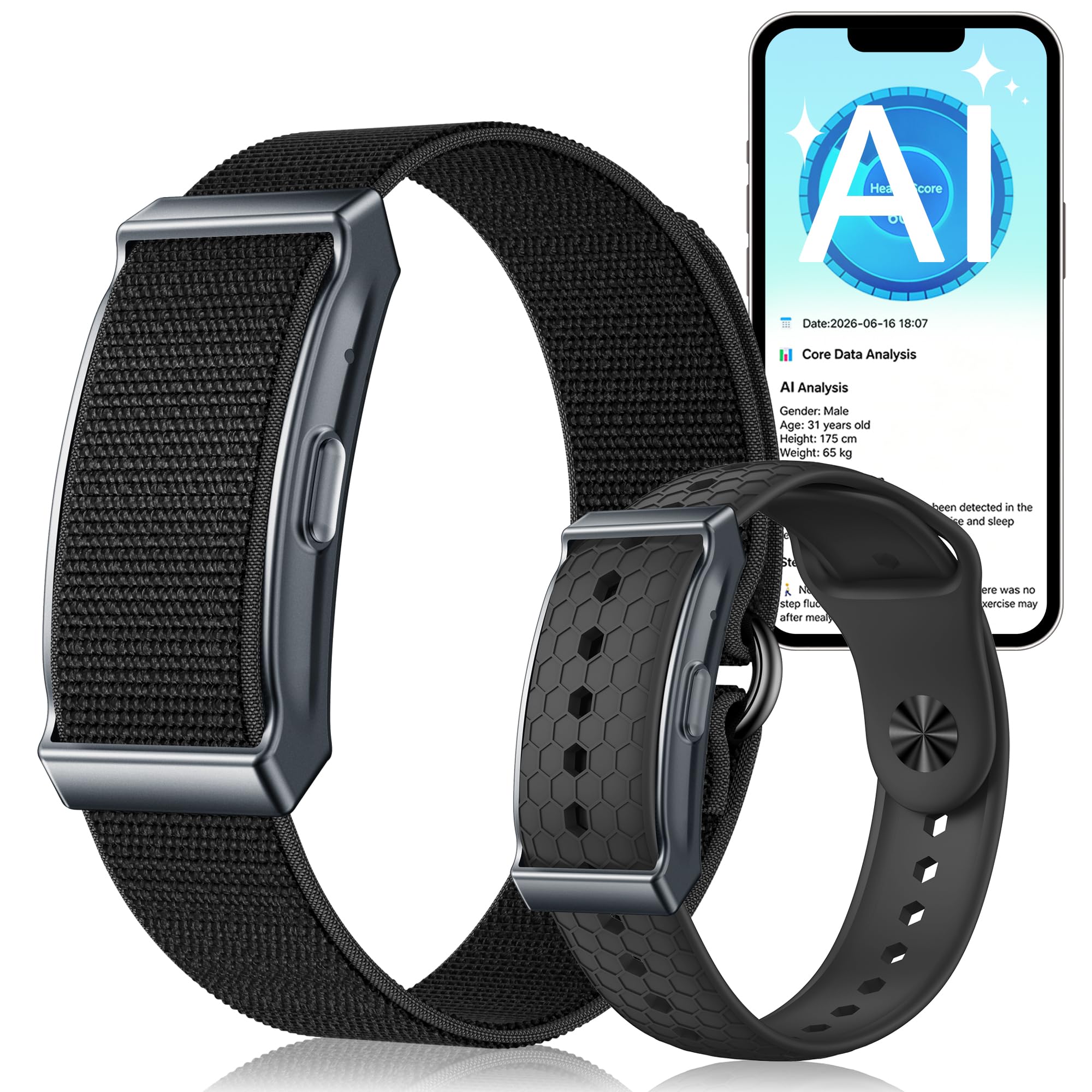Orologio Fitness con 127 modalità sportive, 45-60 giorni di standby, Monitoraggio Del Sonno Della Frequenza Cardiaca e Dell'attività, Impermeabile 1ATM, Orologio Contapassi tracciamento GPS