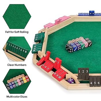Amazon.com: Vamslove Upgraded 2-8 Players Shut The Box Dice
