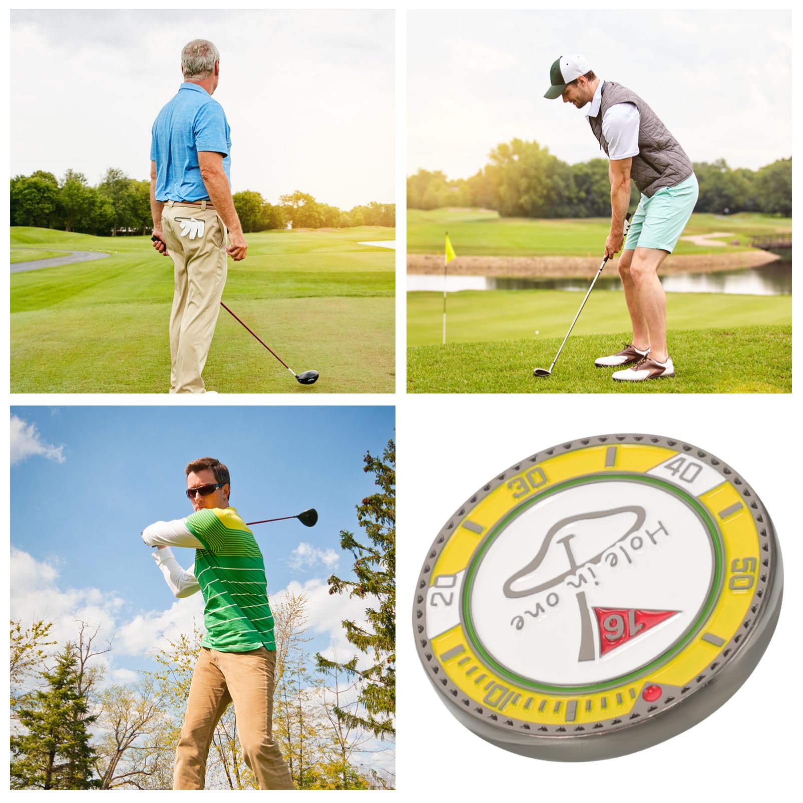 Sosoport Golf Ball Marker Doppelseitiger Markierungshelfer für Präzise Ausrichtung Robustes Material für Männer Golfzubehör Golfer