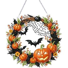 RYMILIE Halloween Hanging Diamond Art Kits for Adults,Acrylic Window Decor