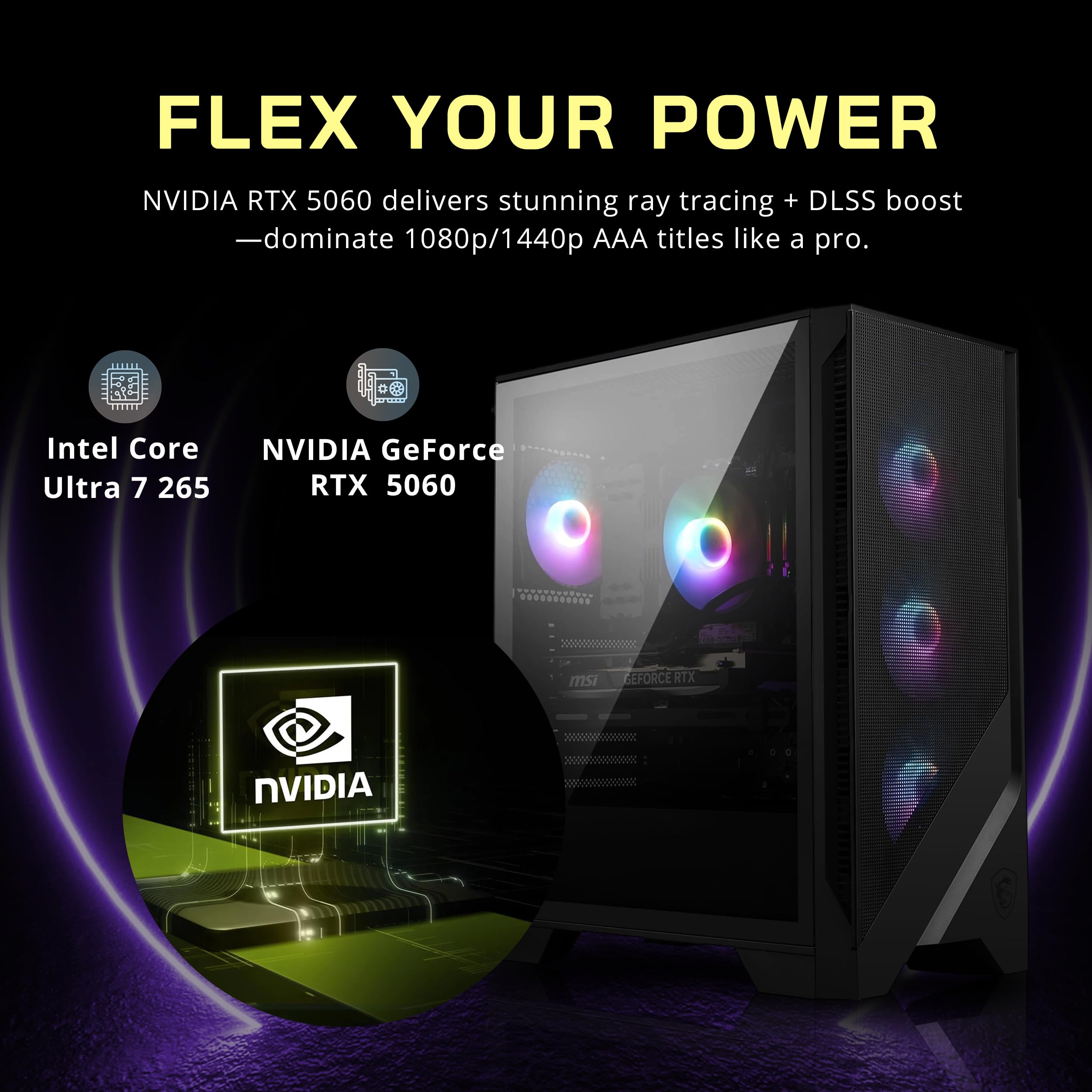 Amazon.com: msi Codex R2 AI Gaming Desktop, Intel Ultra 7 265