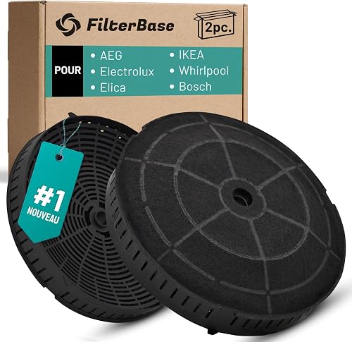 ® 2 Filtres à charbon actif pour AEG Electrolux 405517 FilterBase