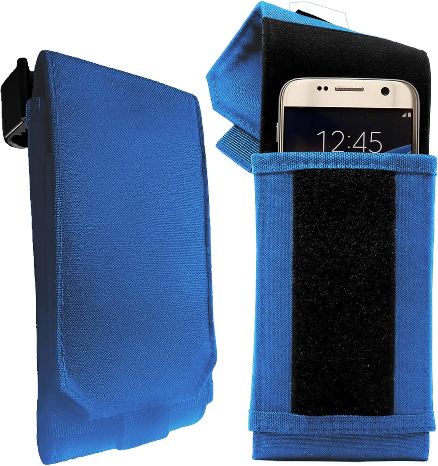 Phone Holster with Clip - Hook Loop Nylon Cellphone Holster Compact Pouch, Backpack Shoulder Strap Accessory - Multifunctional StrapPack Pouches for Hikers, Travelers & Commuters