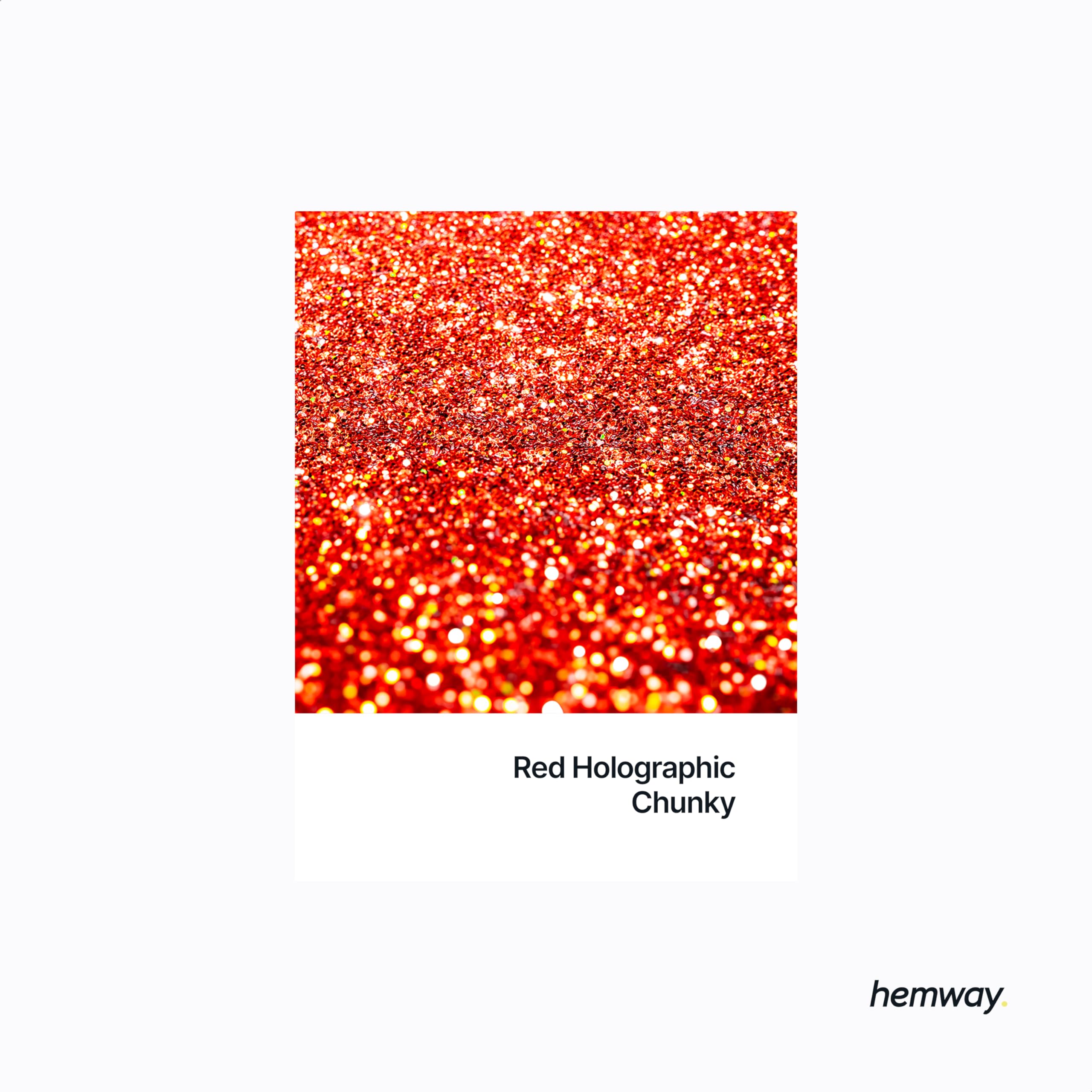 Holographic Red Glitter Shaker, 130g Chunky Glitter, Crafts 1/40" Metallic Flake Red Sequins, Resin & Epoxy Crafts - Image 2