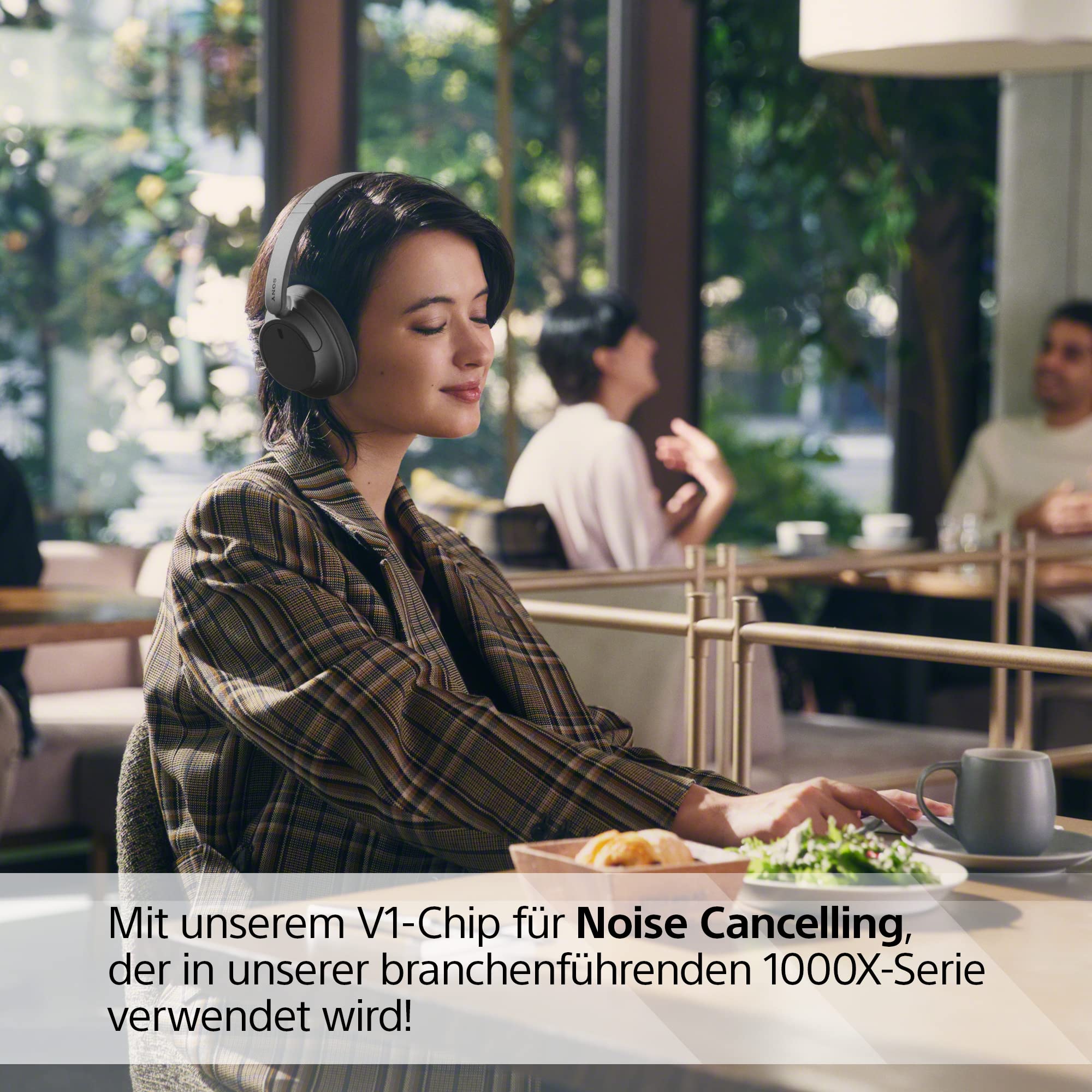 Sony WH-CH720N Kabelloser Bluetooth-Kopfhörer mit Noise Cancelling, 35h Akkulaufzeit, Schwarz