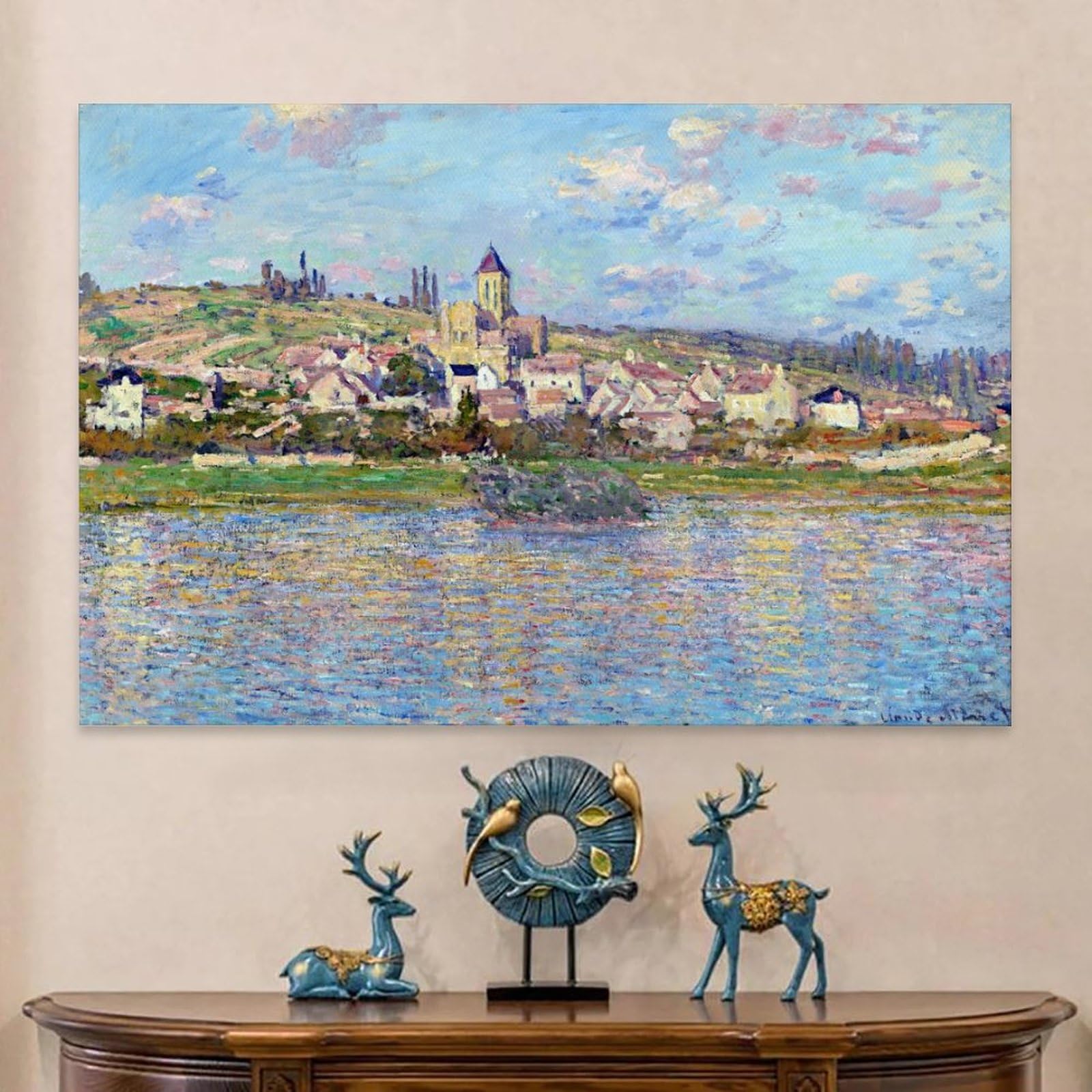 Amazon.co.jp: クロード・モネ ヴェトゥイユ ポスター 1879 年に