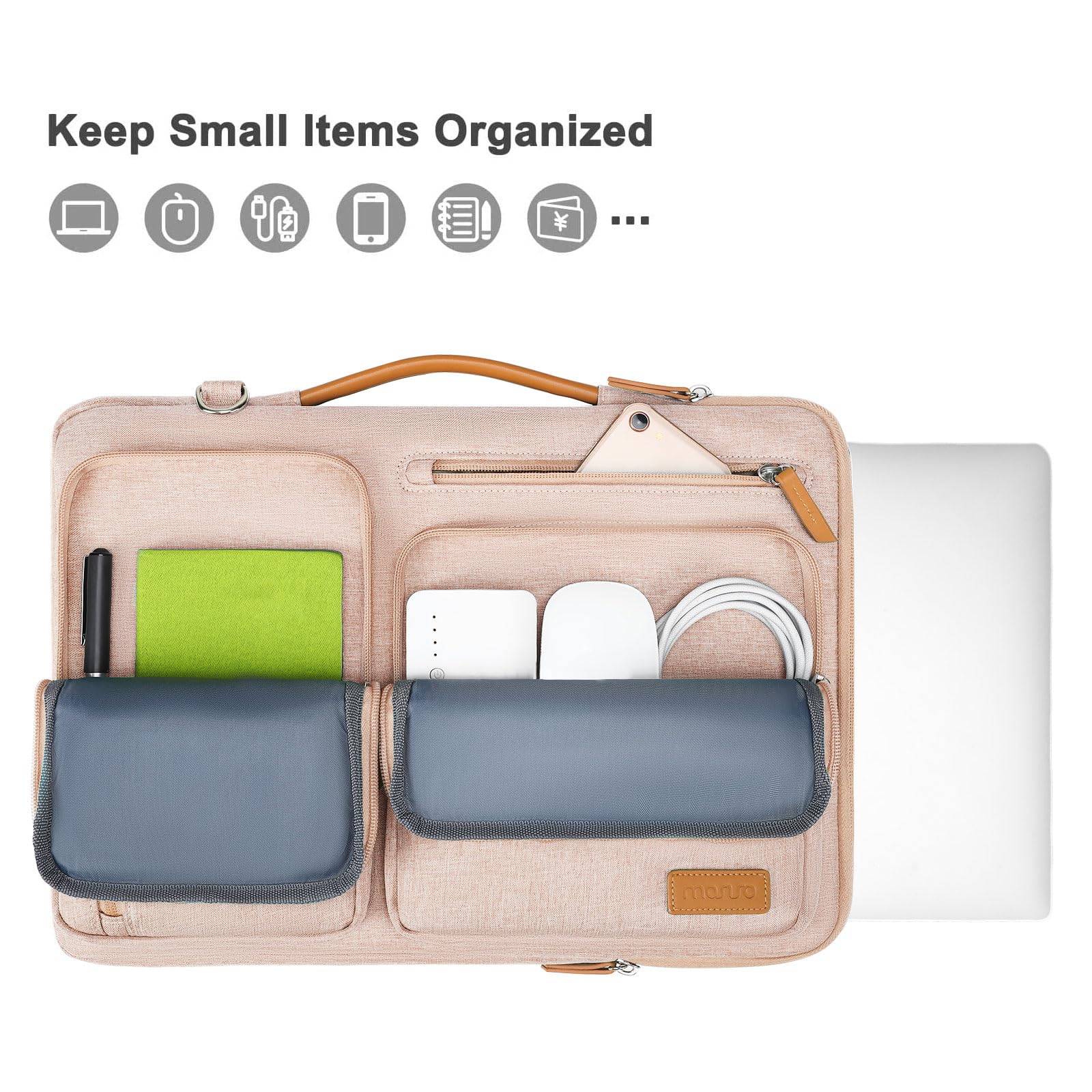 MOSISO 360 保護 ラップトップ ショルダーメッセンジャーバッグ 15.6インチ 適用機種 MacBook HP Dell Lenovo Asus ノ?