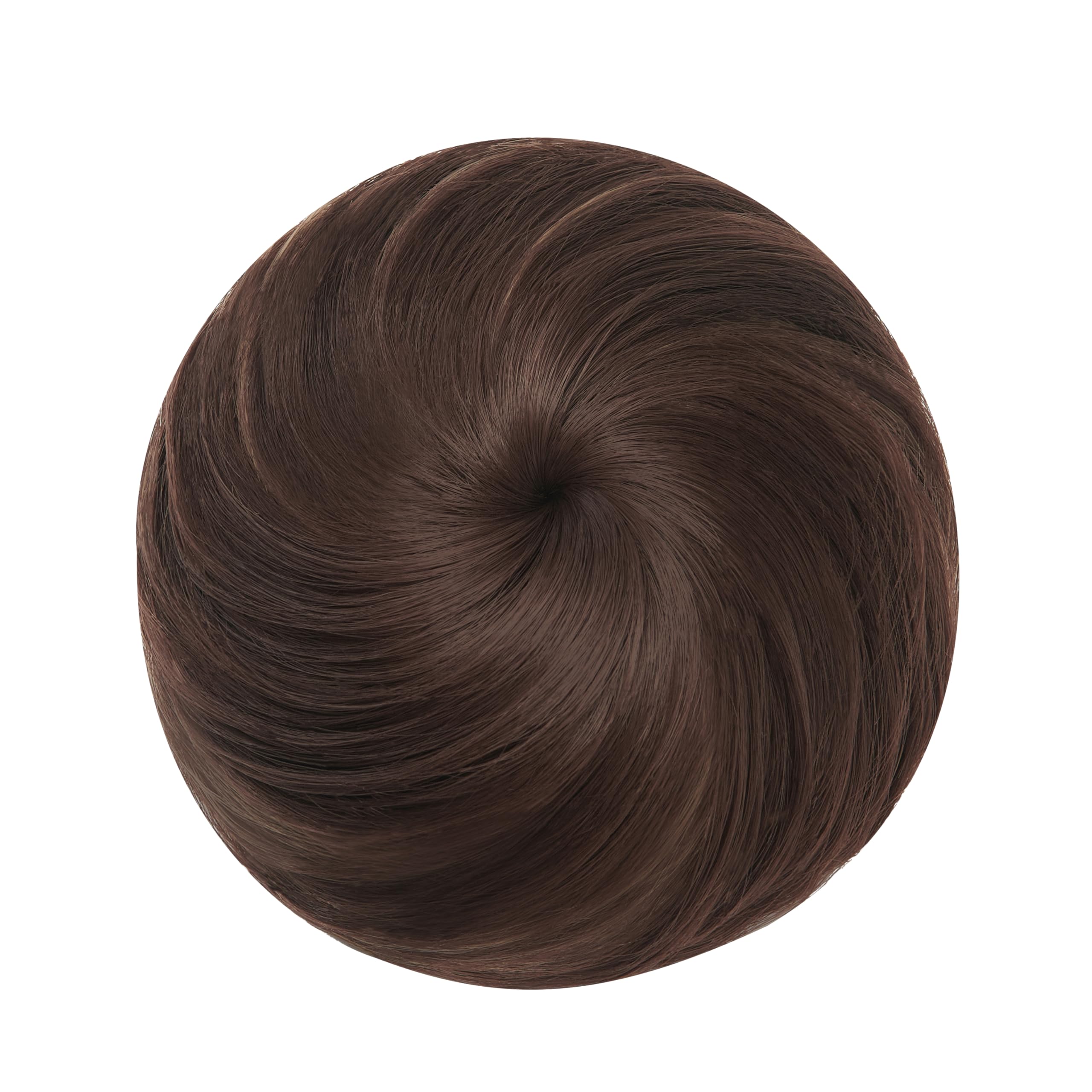 Juikoumn Hair Bun Extension for Instant Updo with Drawstring - Perfect Ballet Buns with Fake Hair Pieces and Bun Clips princess leia buns ?Ash Medium Brown/Ash Blonde?