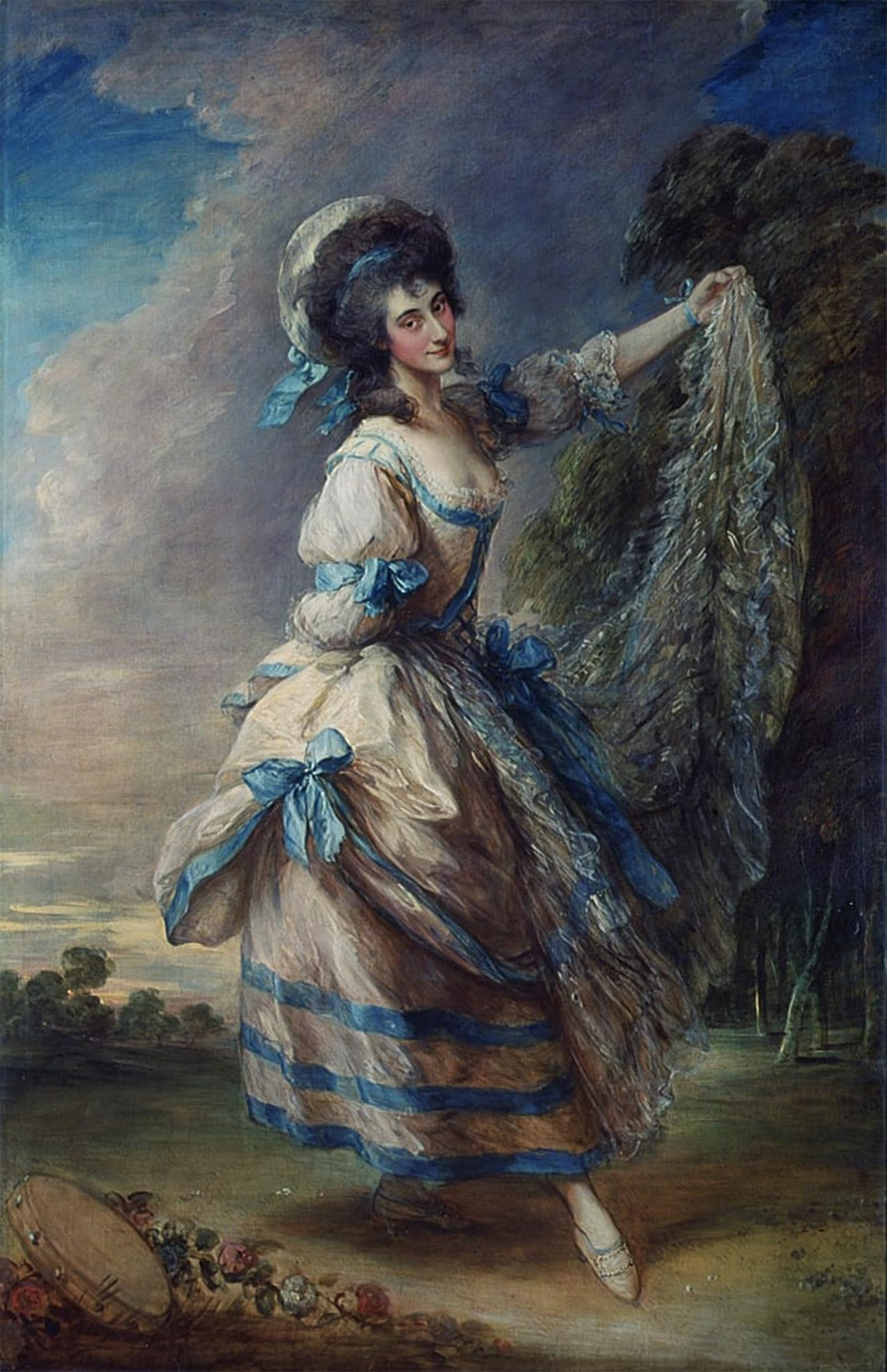 ARTXLXXBN Famous Art Print Poster Vintage Wall Art Giovanna Baccelli by Gainsborough Canvas Art Poster for Home Decor 60x90cm
