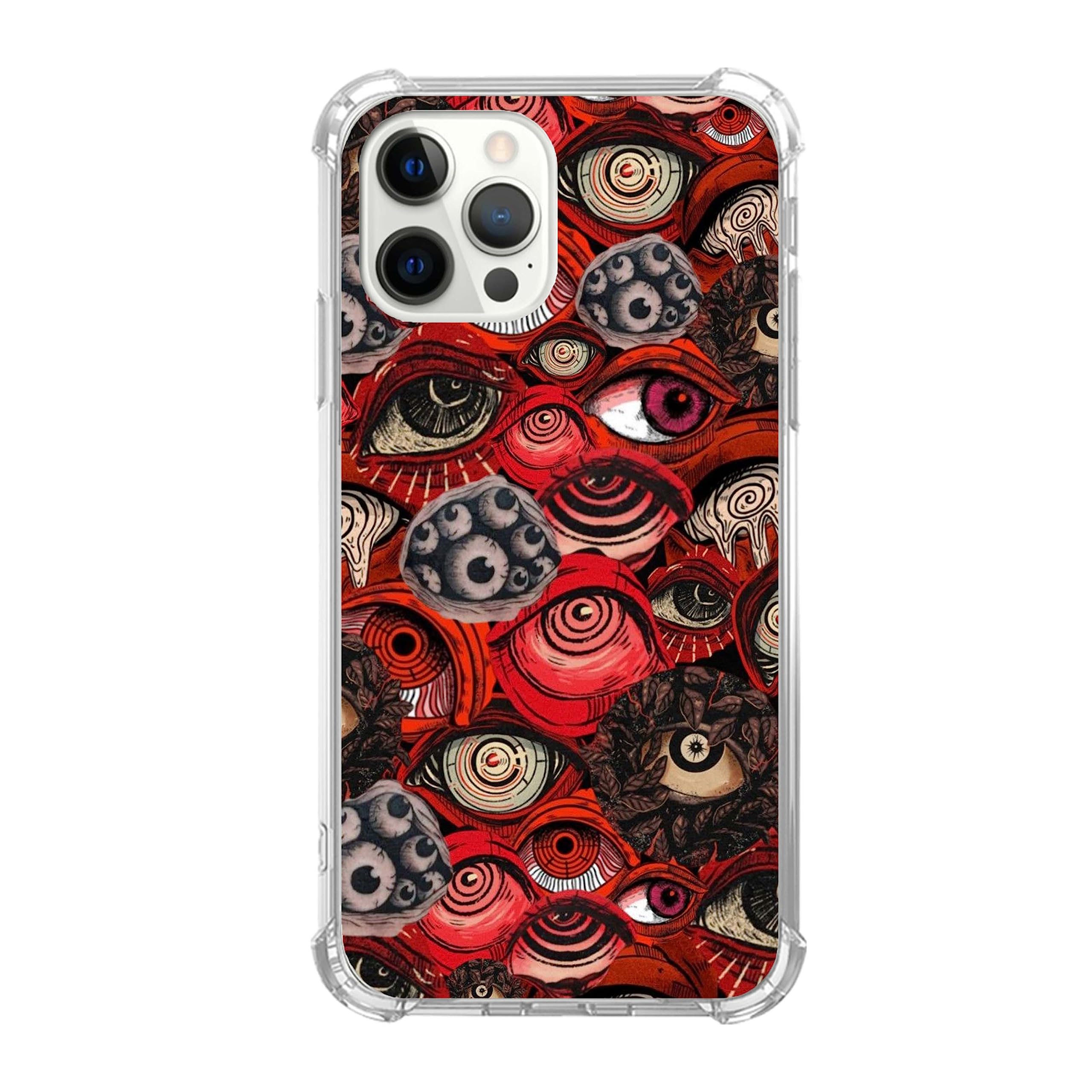 Psychedelic Gore Eyes Phone Case Compatible with iPhone 14 Pro Max, Scared Eyes Pattern Cover for Men Girls Women Boys, Shockproof Protective TPU Case for iPhone 14 Pro Max