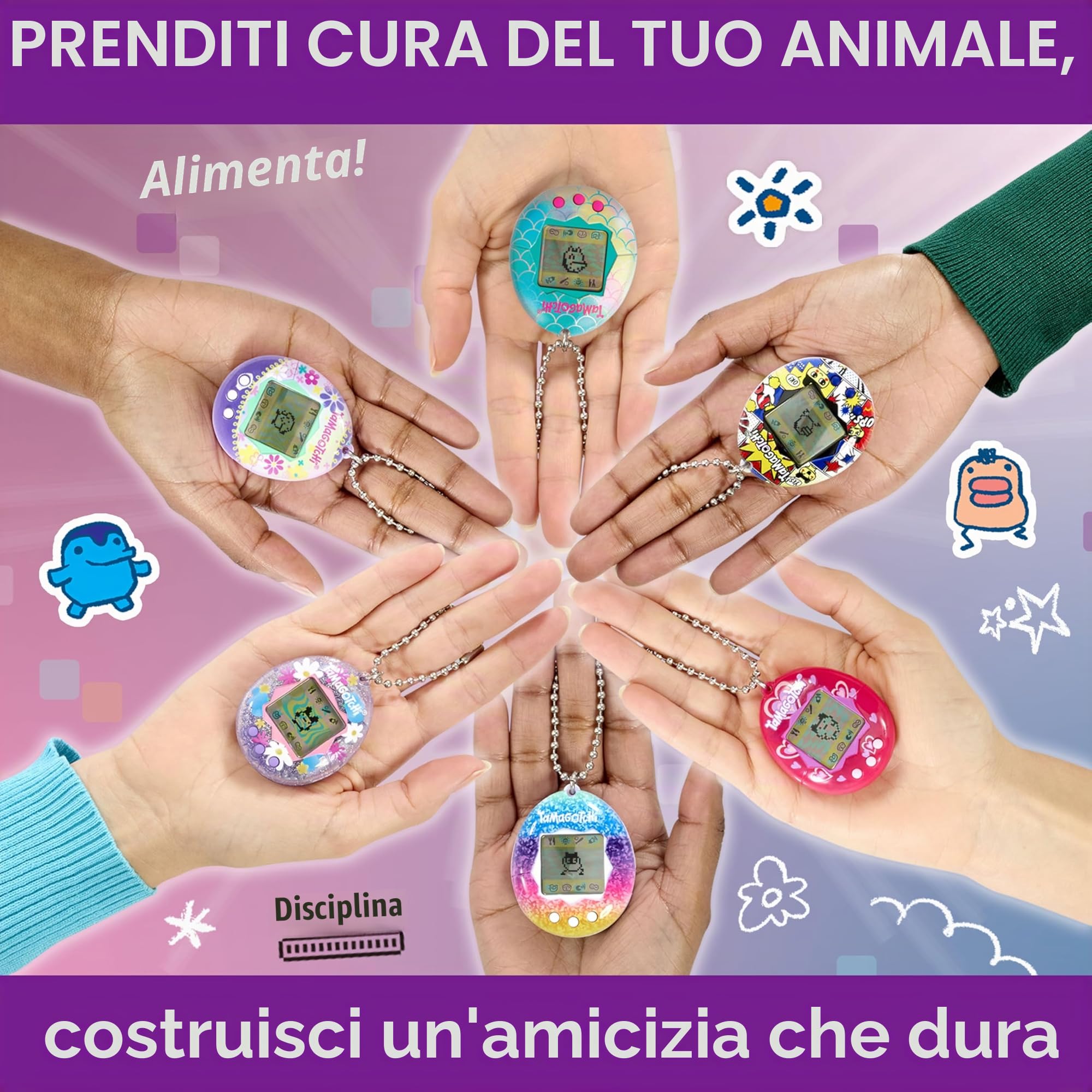 BANDAI, Tamagotchi Pet Virtual Original Tama Smile, Multicolore 42991, giocattolo elettronico per oltre 8 anni