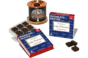 Aromafume Smokeless Incense Burner with Nag Champa Incense Bricks