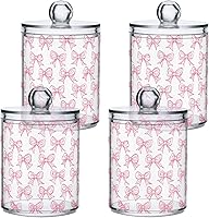 Vista 15 de Dragonfly Flowers 21214450 - Dispensador de soporte Qtip con tapas, contenedores de almacenamiento de plástico, organizador de recipientes de baño