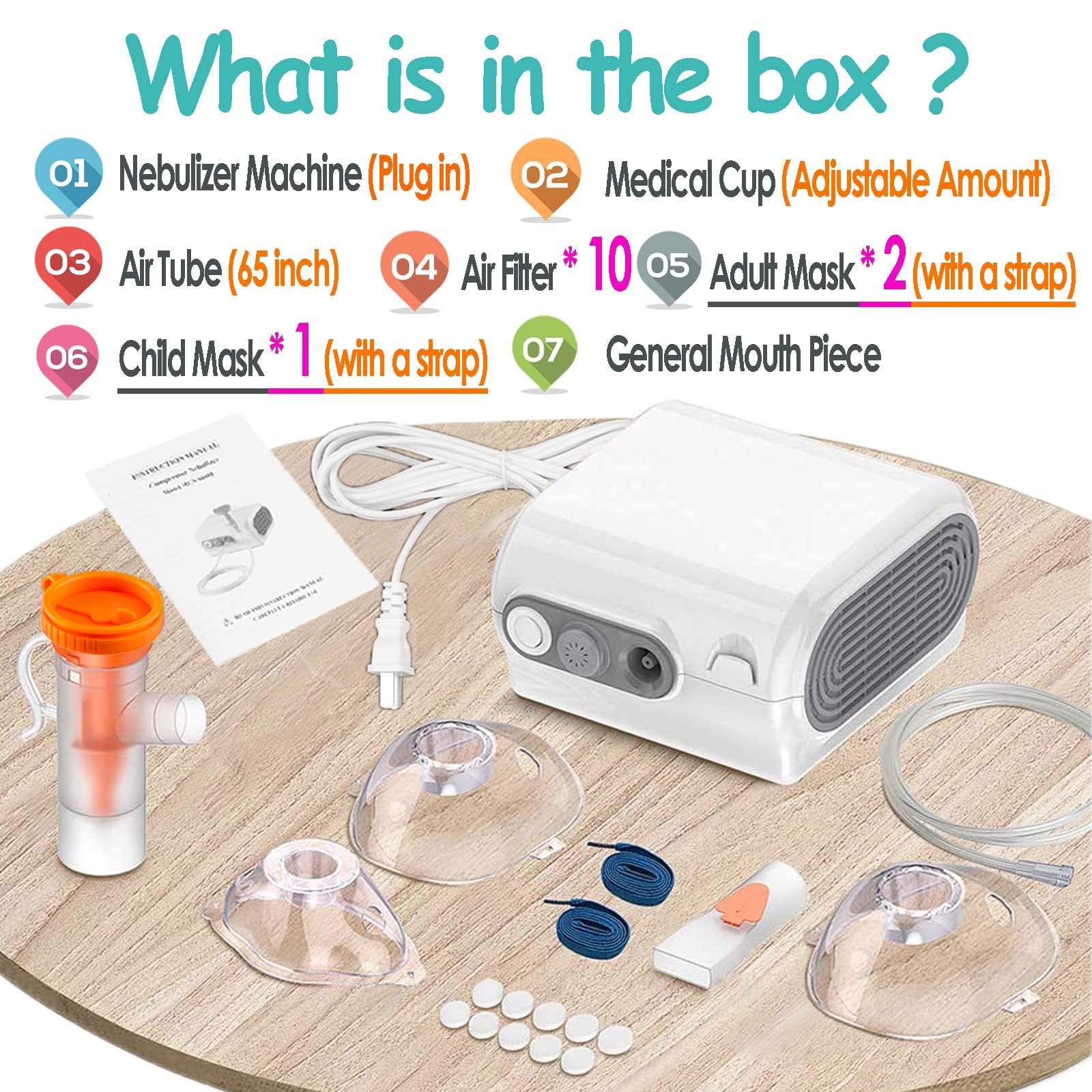 Buy UNOSEKS Nebulizer Machine, Steam Inhaler Nebulizer with Exquisite