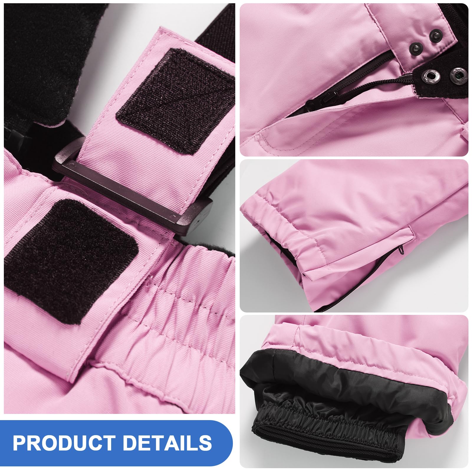 Mono de esquí para niña con capucha a prueba de viento e impermeable Trajes de nieve para niño cálido para niños y ropa de esquí