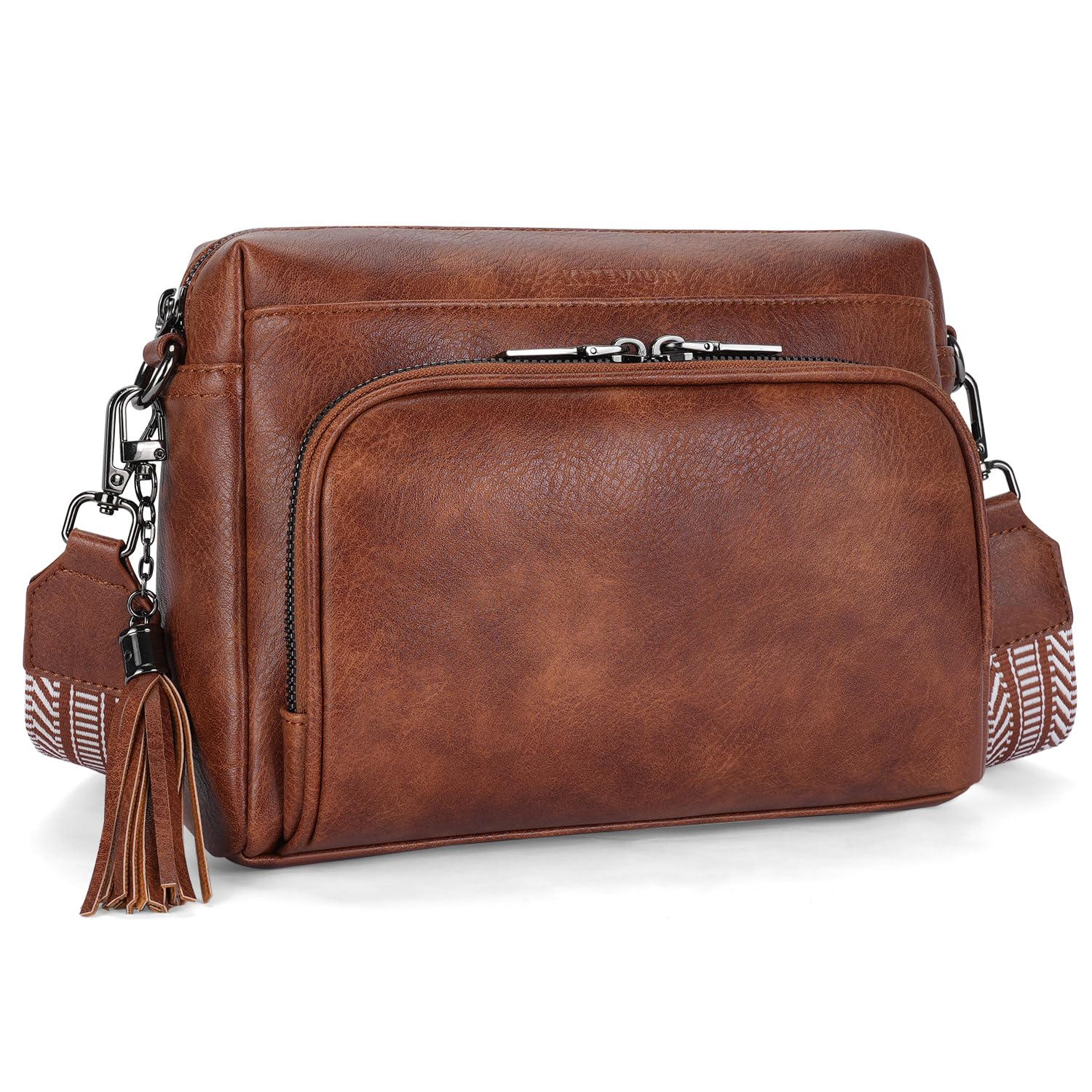 Crossbody Bags for Women Lightweight Vegan Leather Crossbody Shoulder Bag Phone Purse with Adjustable Guitar Strap Lightweight Vegan