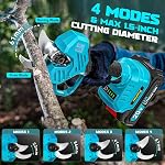 MtiolHig Electric Pruning Shears, 0.8-2 Inch Cutting Diameter Brushless Electric Pruner with 2 x 2.0Ah Rechargeable Batteries, Cordless Electric Scissors - with LCD Display for Tree Branch