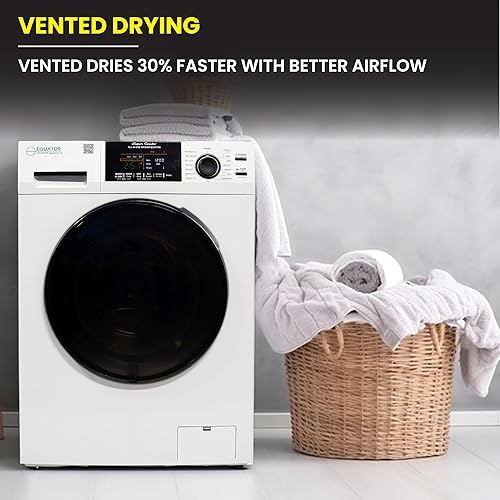 Miniatura 4 de Lavadora secadora todo en uno Equator VENTED-DRY 30% más rápido que el condensado 15lb 110V en blanco
