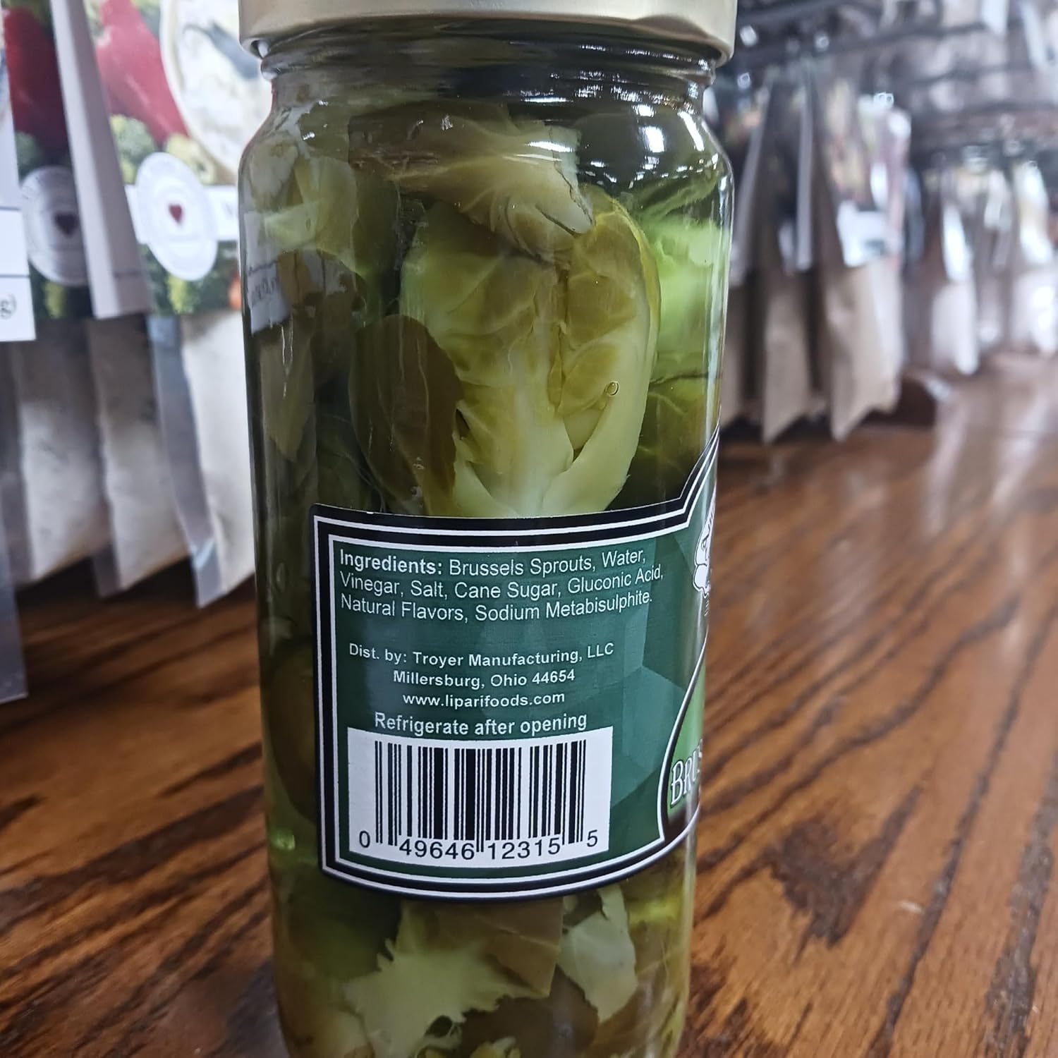 Amish Wedding Mild Pickled Brussel Sprouts, Two 16 oz Glass Jars