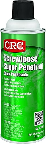 CRC Screwloose Super Penetrant 03060 - Paquete de 12 11 onzas de ancho, aerosol seguro de plástico para sujetadores corroídos, componentes mecánicos