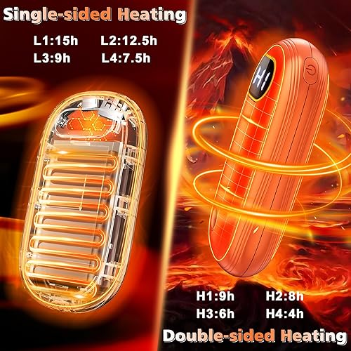 Miniatura 93 de Calentadores de manos recargables – Calentadores de pies eléctricos paquete de 2 unidades de hasta 127.4 ℉ con 15 horas de calor, pantalla LED