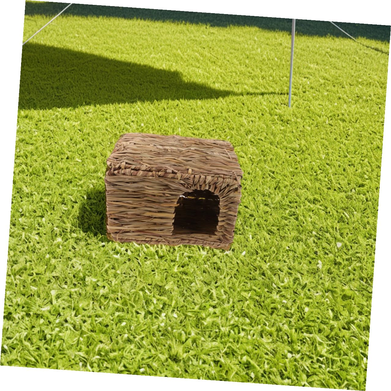 Homoyoyo 2 Stück Kleintierhaus Aus Gras Faltbares Kaninchenversteck Handgewebt Für Innen Außen Kleines Meerschweinchen Versteck