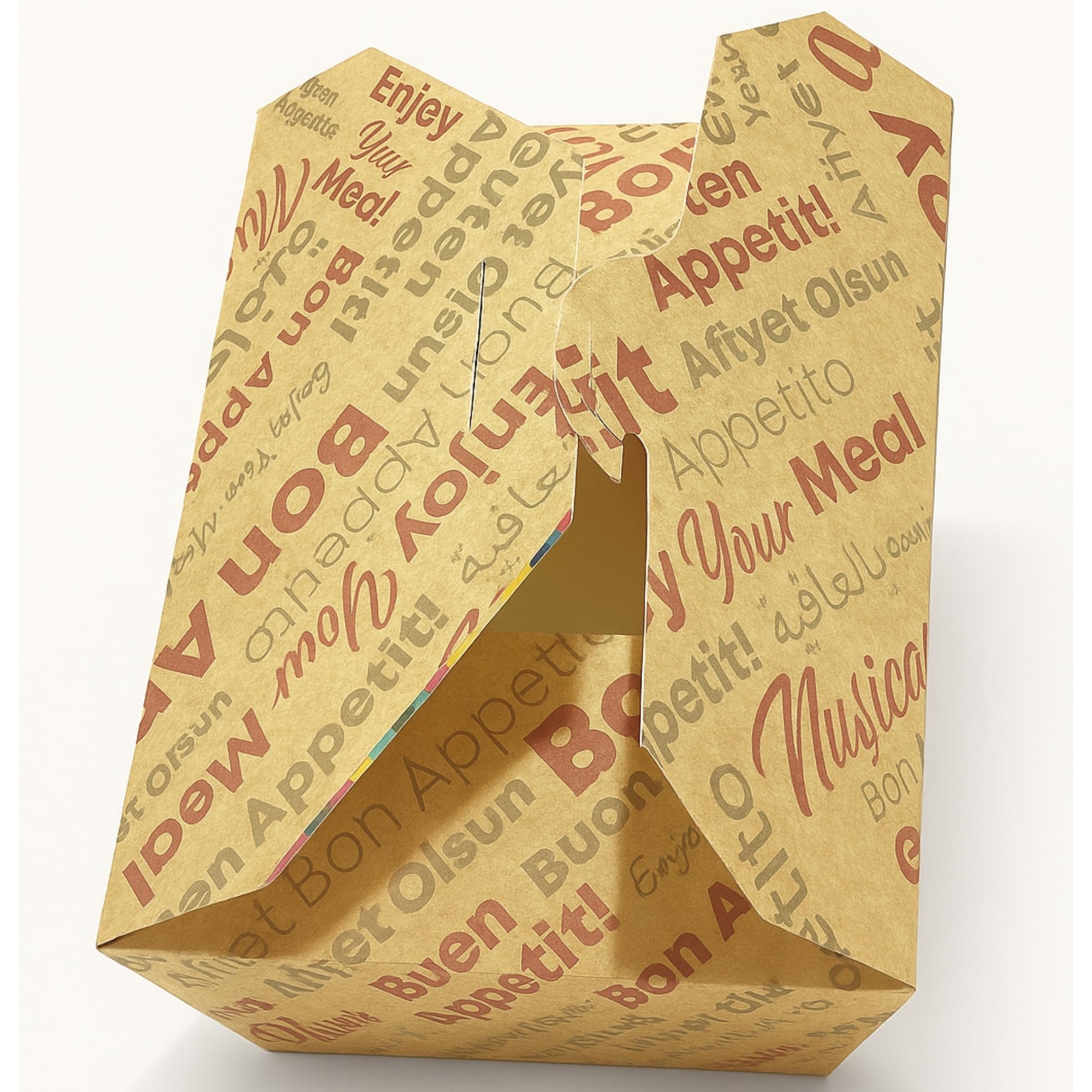 Lote de 200 cajas de almuerzo de Kraft | Envases de alimentos Kraft para pasta, arroz, ensaladas, comida callejera y menús para llevar | Cajas desechables para restaurantes, aperitivos y entrega