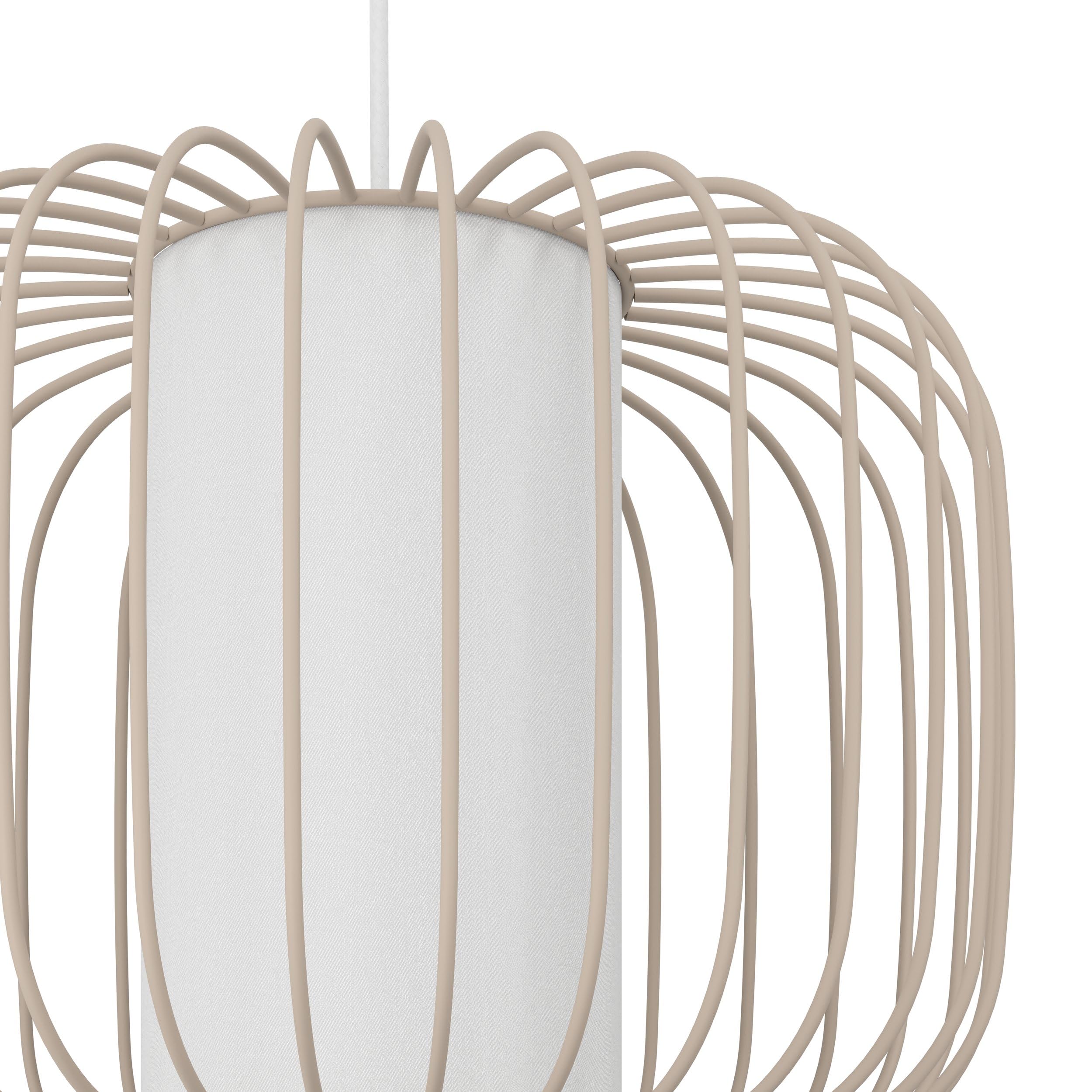 Eglo terrarosa függeszték e27 max.40w ip20 110x24cm homok-fehér