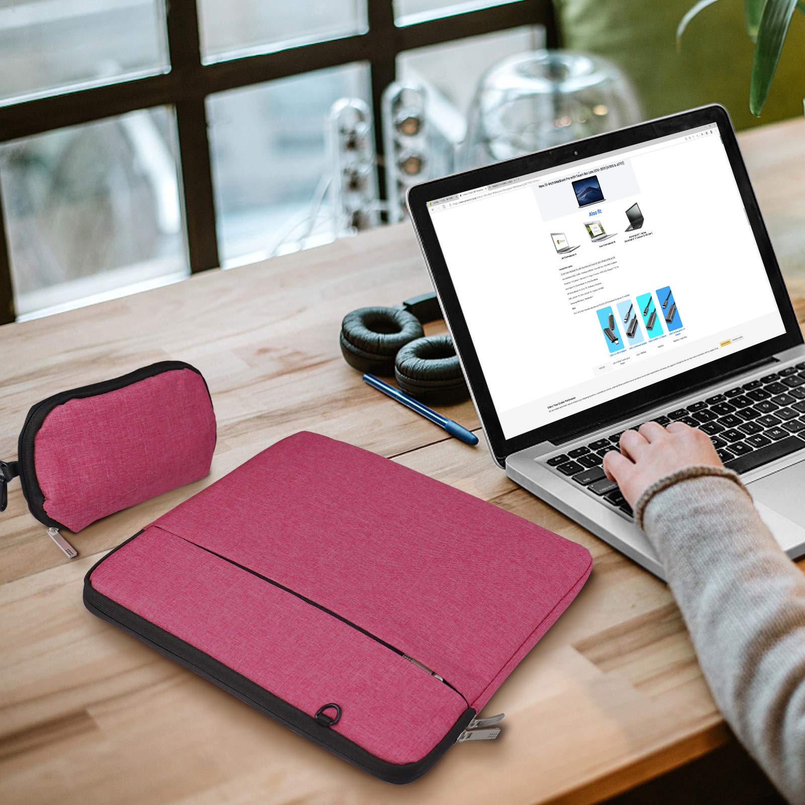 Custodia Morbida Per MacBook 14 Pollici M1/M2/M3 Impermeabile E Leggera - Borsa Con Tasca Accessori - Foto 2