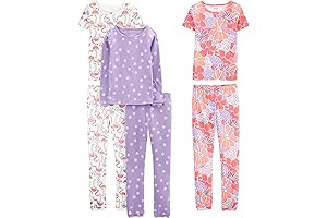 Carter's 6-Piece Snug Fit Cotton Pajama Set for Girls (18 Months)