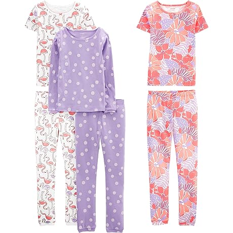 Carter's 6-Piece Snug Fit Cotton Pajama Set for Girls (18 Months)