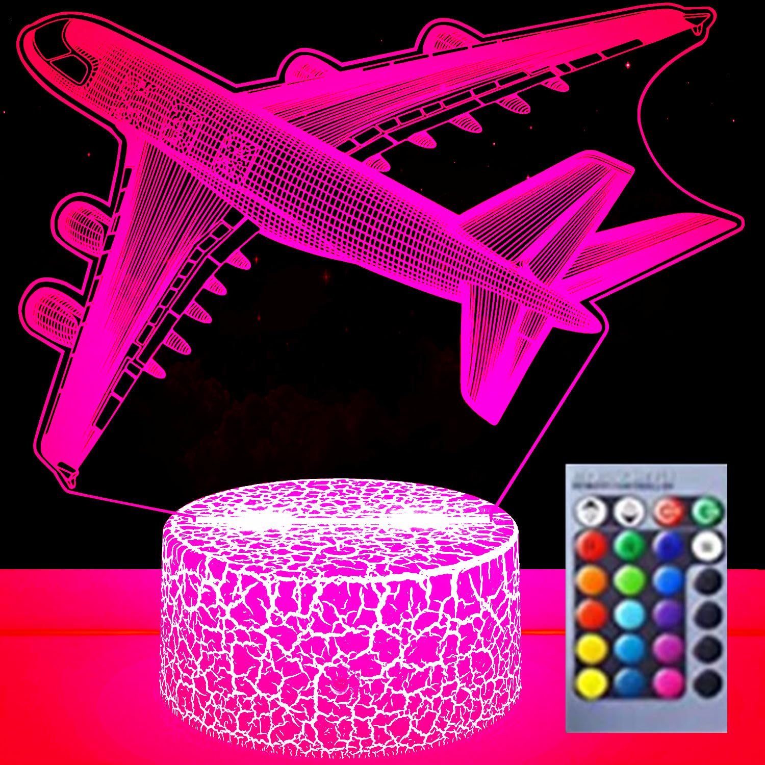 Nastrojowe światło 3D, powierzchnia 16 kolorów, USB, lampa stołowa LED, prezent do domu, na imprezę, prezent urodzinowy