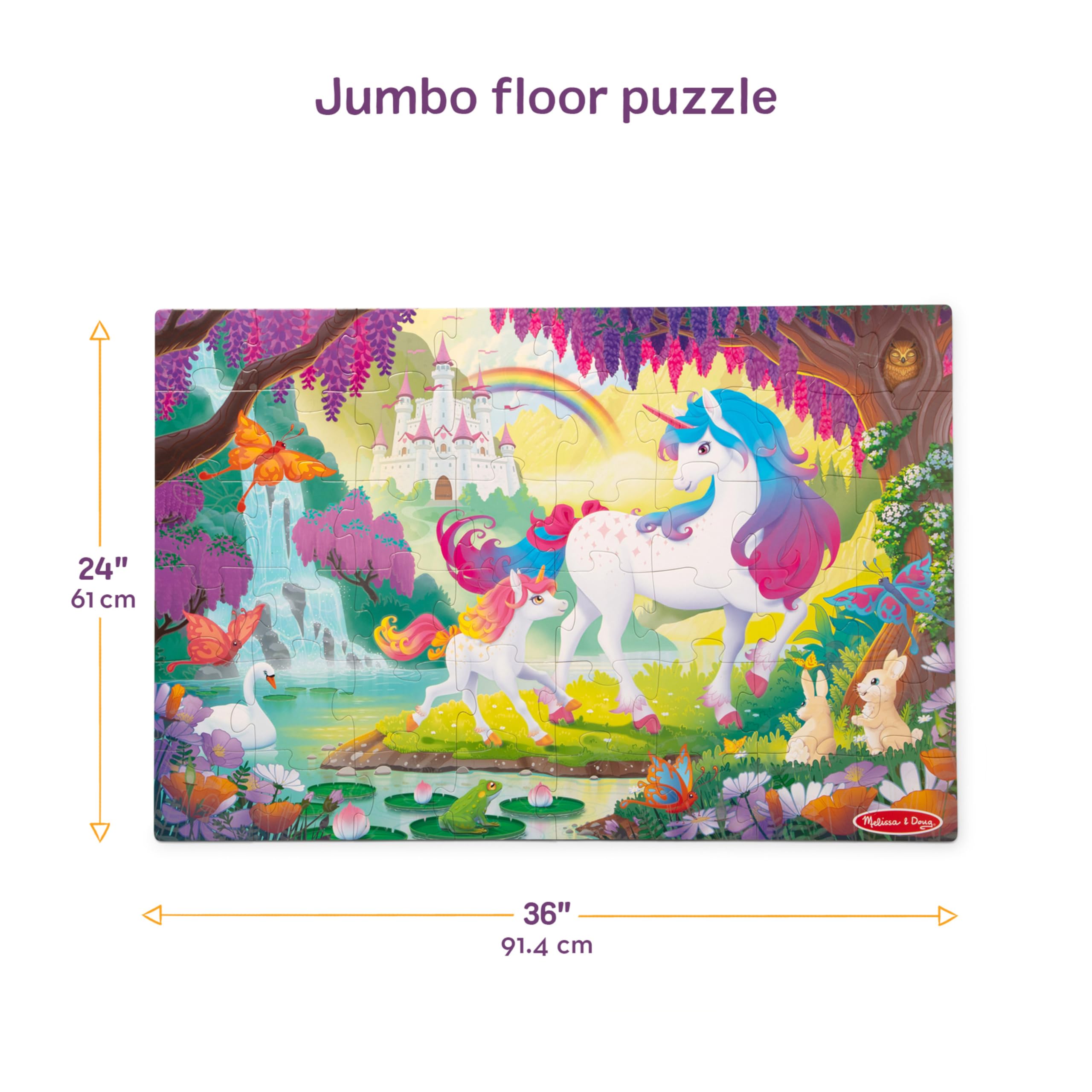 Amazon.com: Melissa & Doug Glow-in-The-Dark Unicorn Jumbo Floor