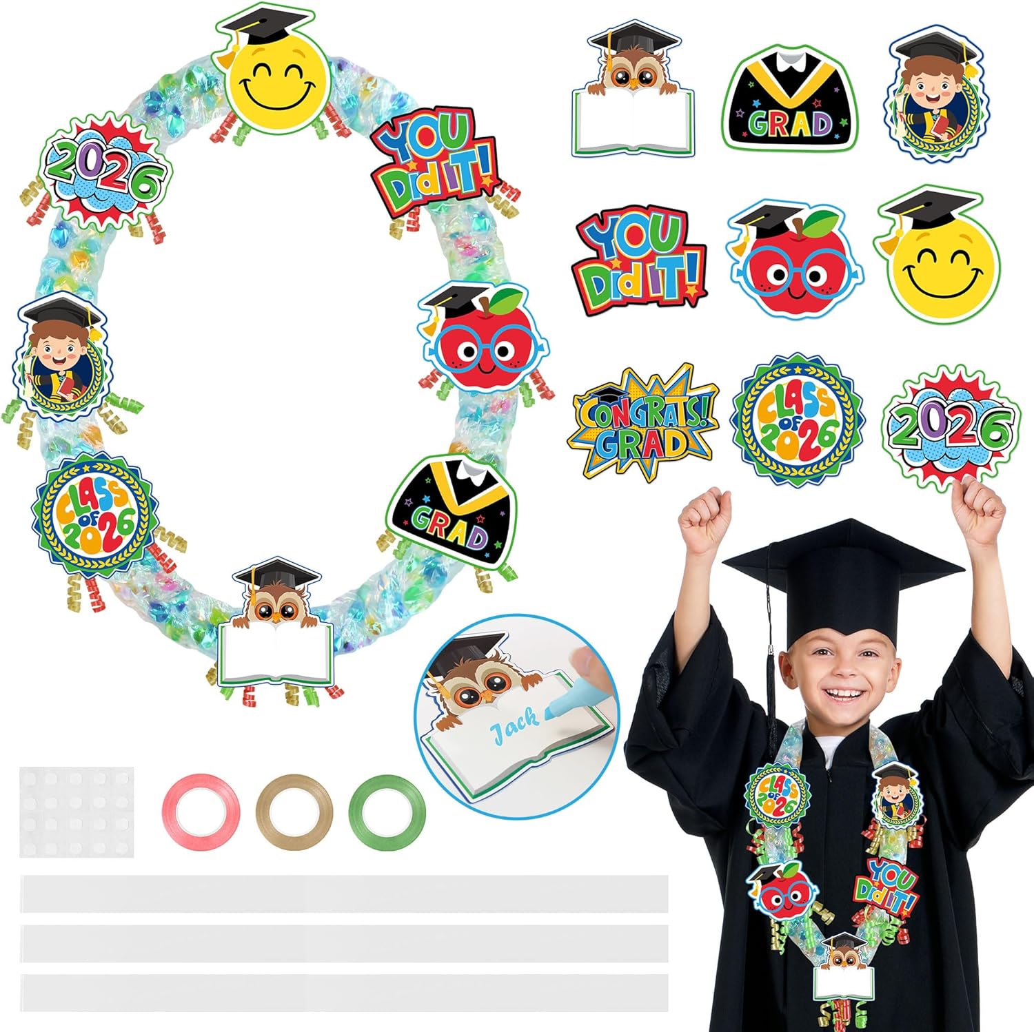 Amazon.com: Funnlot Candy Leis for Graduation 2026 - Graduation Leis ...