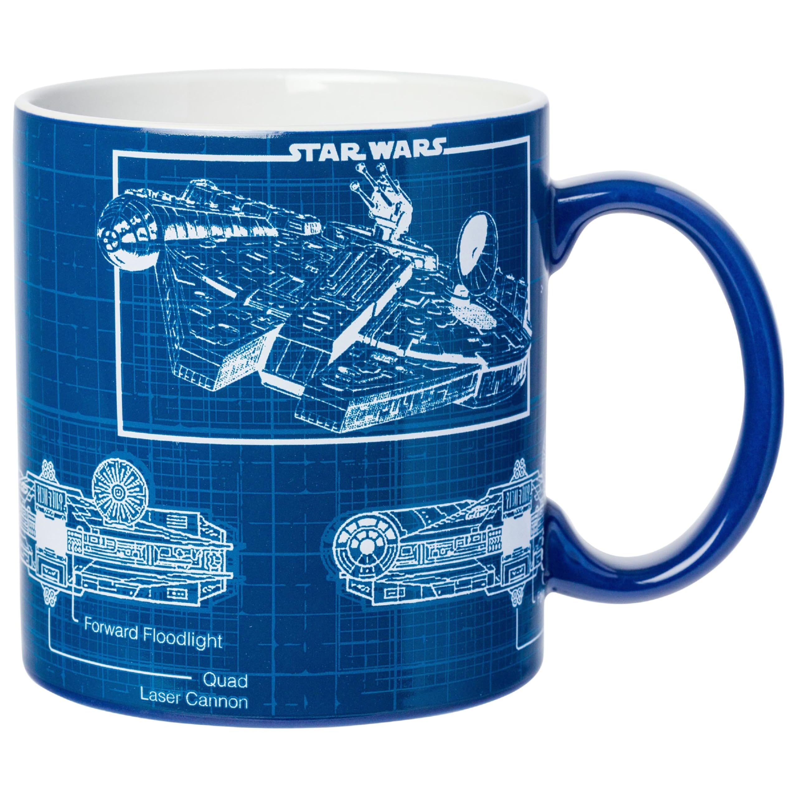 Silver Buffalo Star Wars Millenium Falcon Ceramic Mug, 20 Ounces