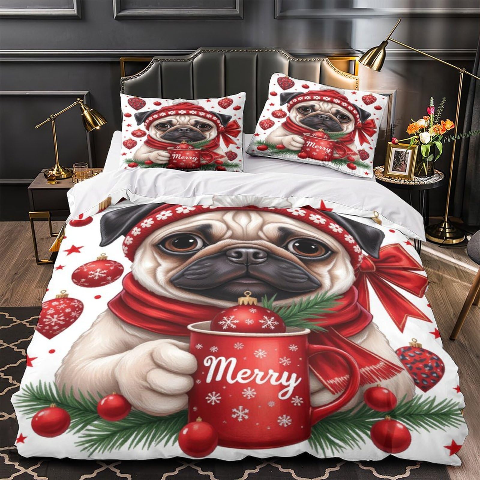 Housse de couette Carlin de Noël de qualité supérieure ultra douce 3D