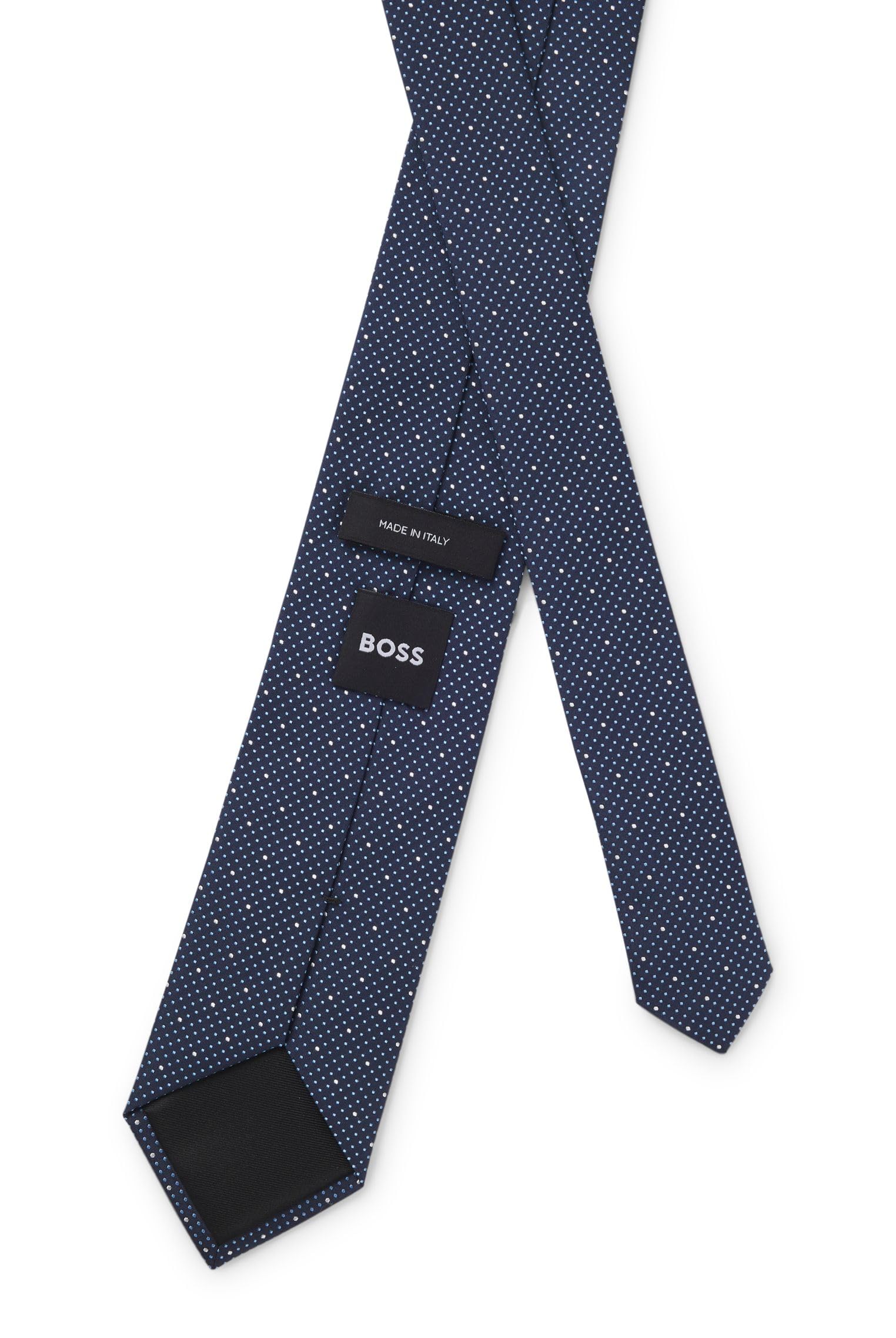 BOSS Herren H-TIE CM 7.5 262 Krawatte aus Seiden-Mix mit feinem Muster Hellblau Stck