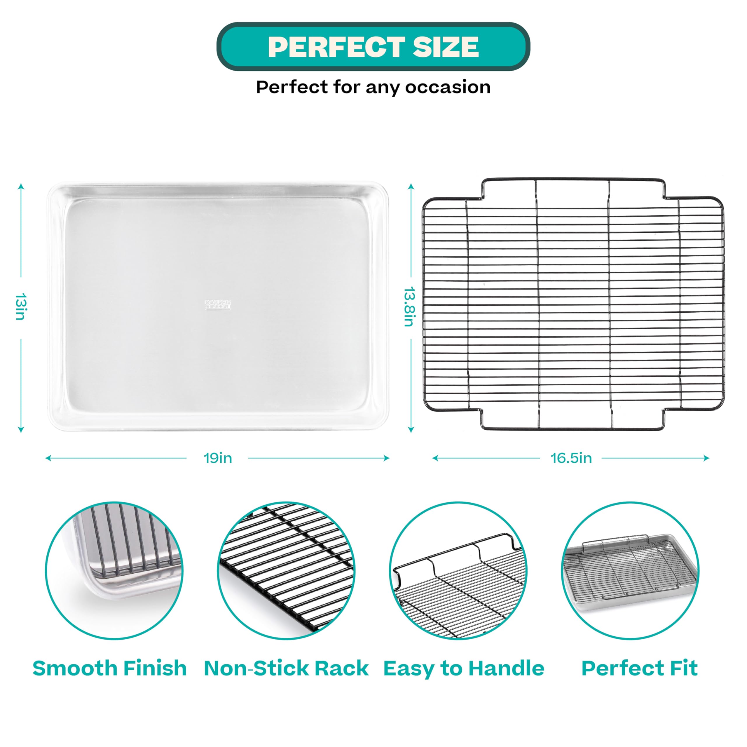 Baker's Secret Roasting Pan - Non-Toxic & Recycled -3