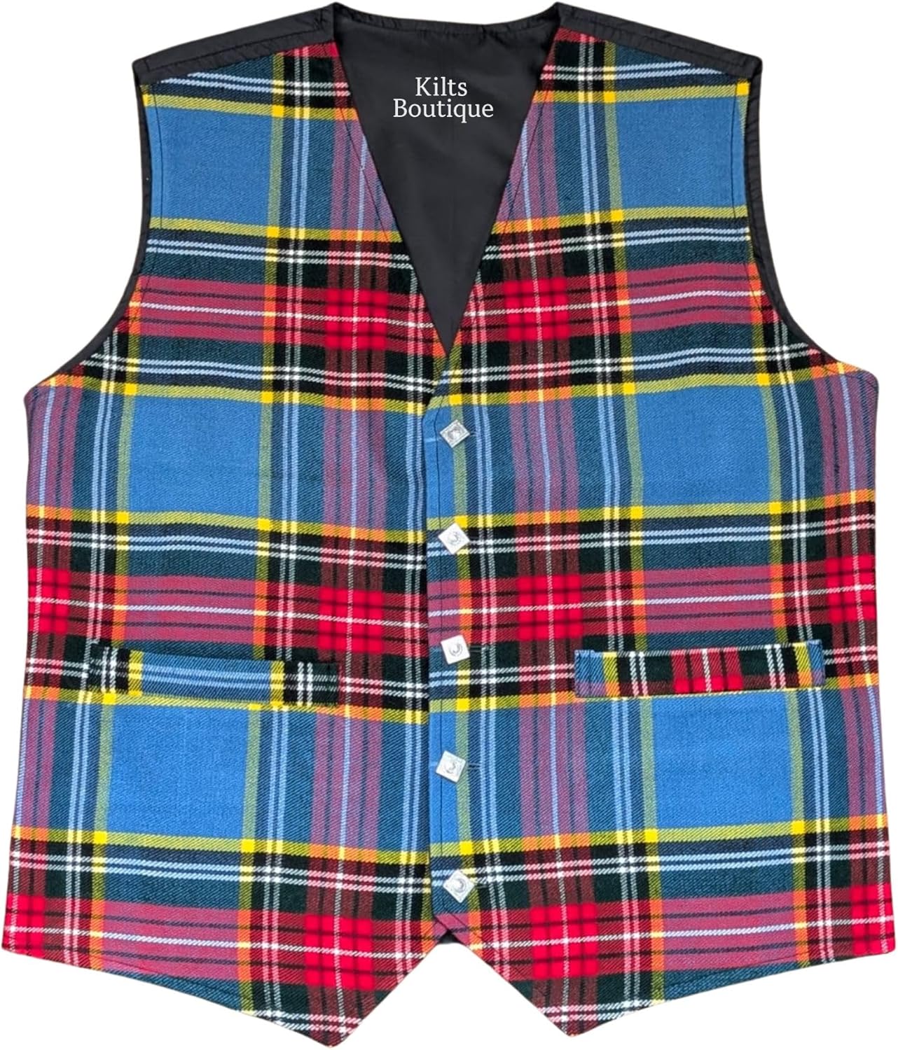 Traditional Scottish Macbeth Tartan Waistcoat, Highland Dress Plaid Vest