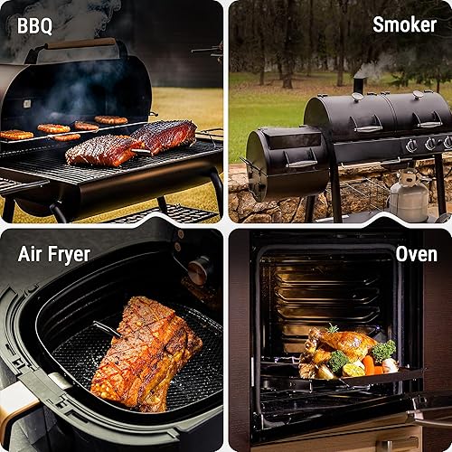 Miniatura 31 de ThermoPro Termómetro digital inalámbrico para carne de 450 pies, termómetro de carne Bluetooth inalámbrico para carne de carne, termómetro ahumador