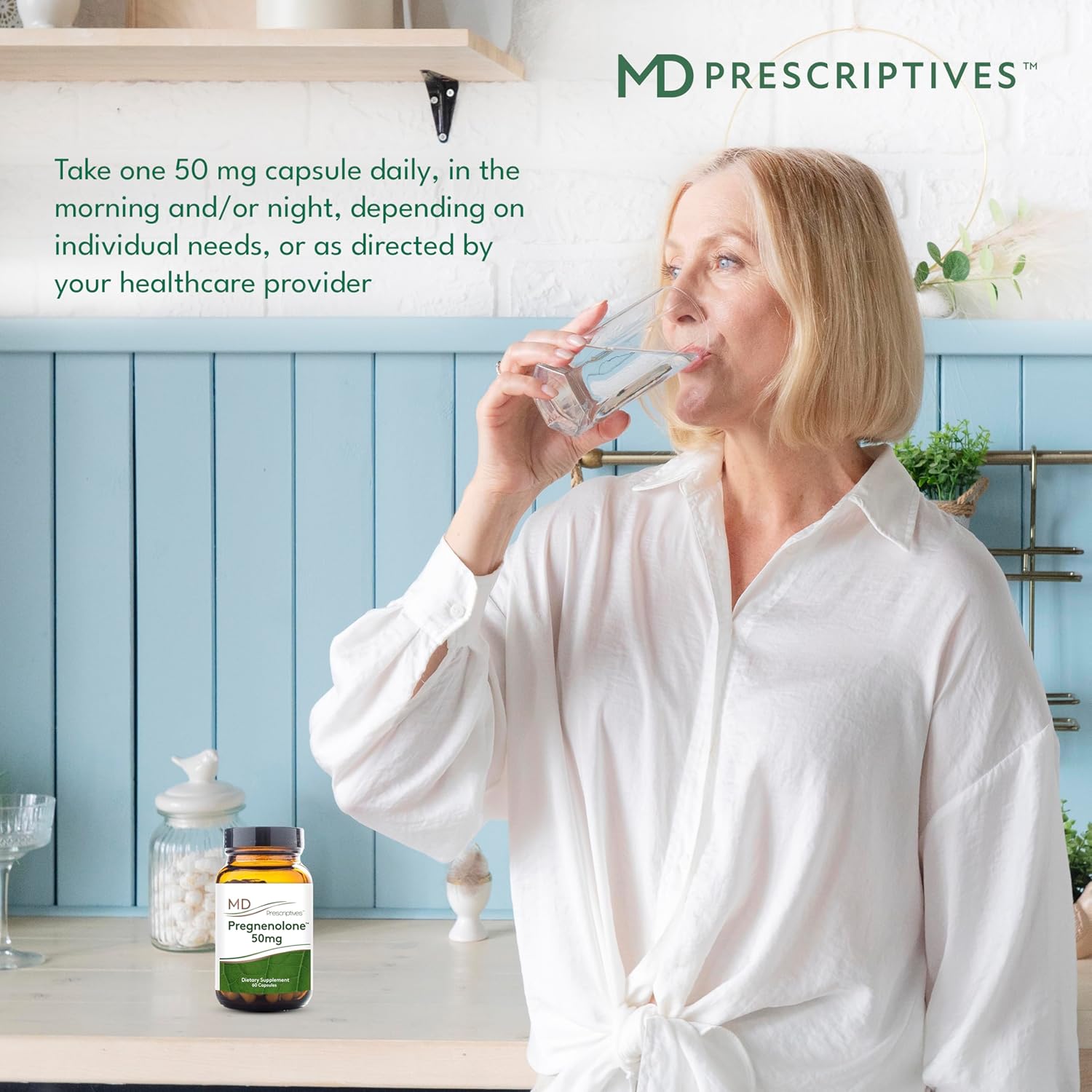 MD Prescriptives Pregnenolone - Vegan Formula for Hormone Health - Hormone Support Supplement & Energy for Adults - 60 Vegetarian Capsules (50mg) - Image 4