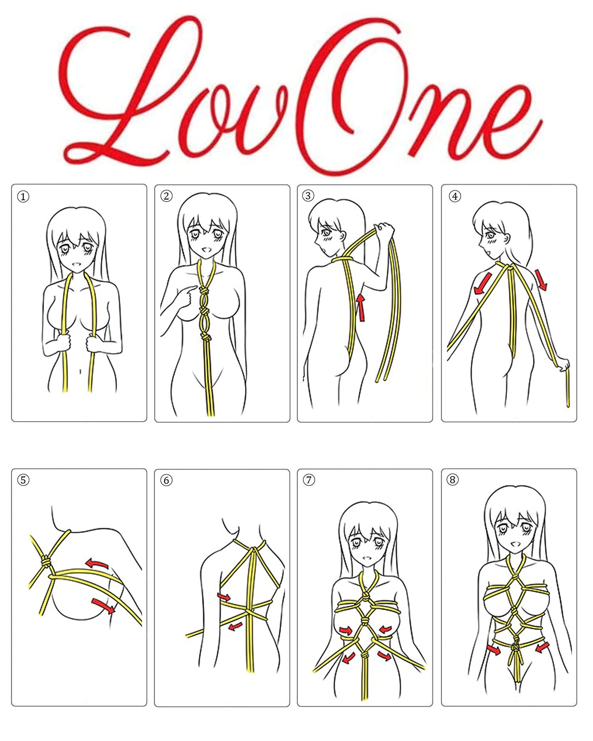4 x 10 m Bondage Corde Bondage Ensemble Retenue Corde Souple Menottes SM Coton Corde Contraintes pour Femme Bondage Ensemble Sex Toys