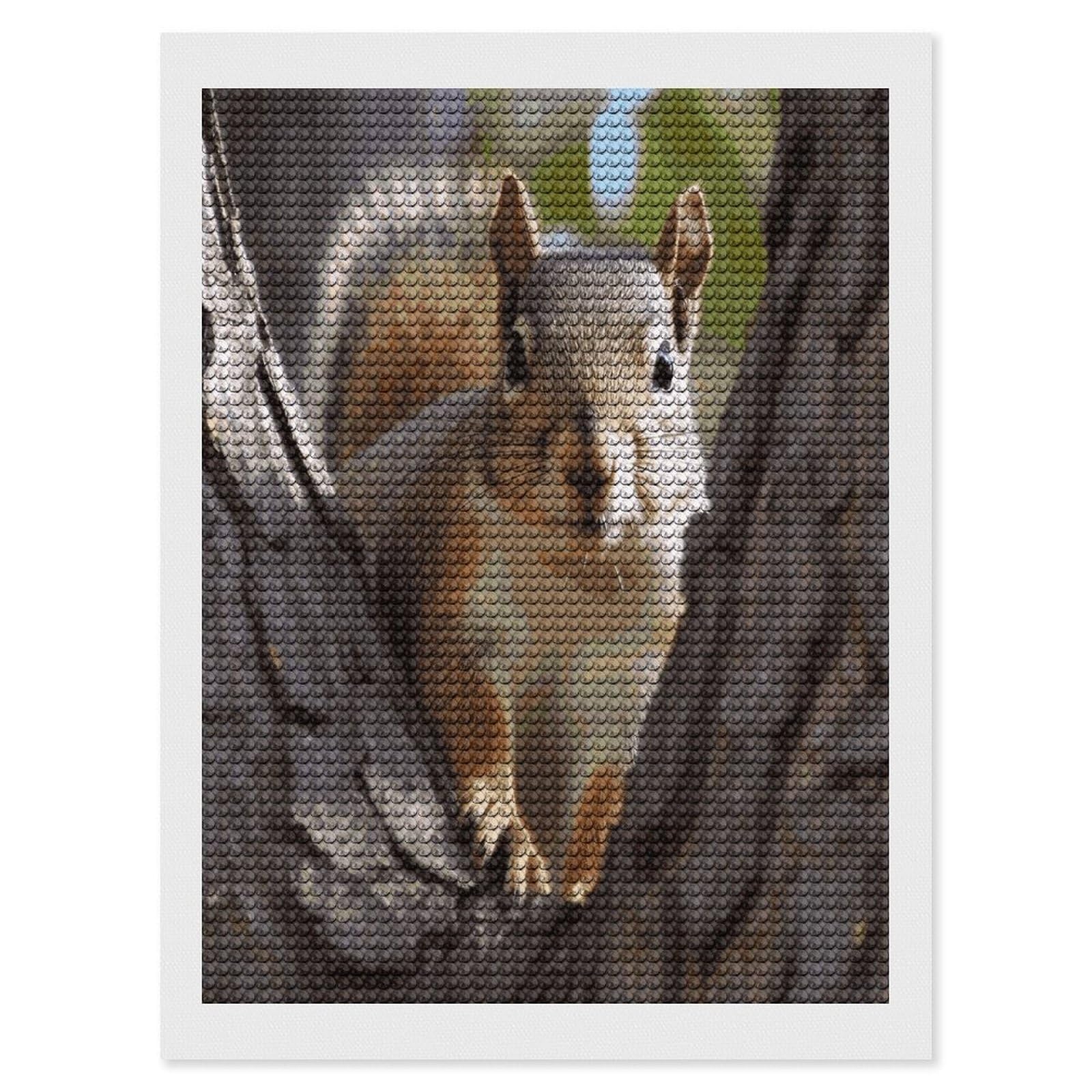 FekiLoot Squirrel in The Tree Diamond Painting Kits for Beginners DIY Diamond Art Kits for Adults Full Drill Round Diamond Dot Gem Art Painting Fun DIY Crafts for Home Kitchen Wall Decor Gift 12"x16"