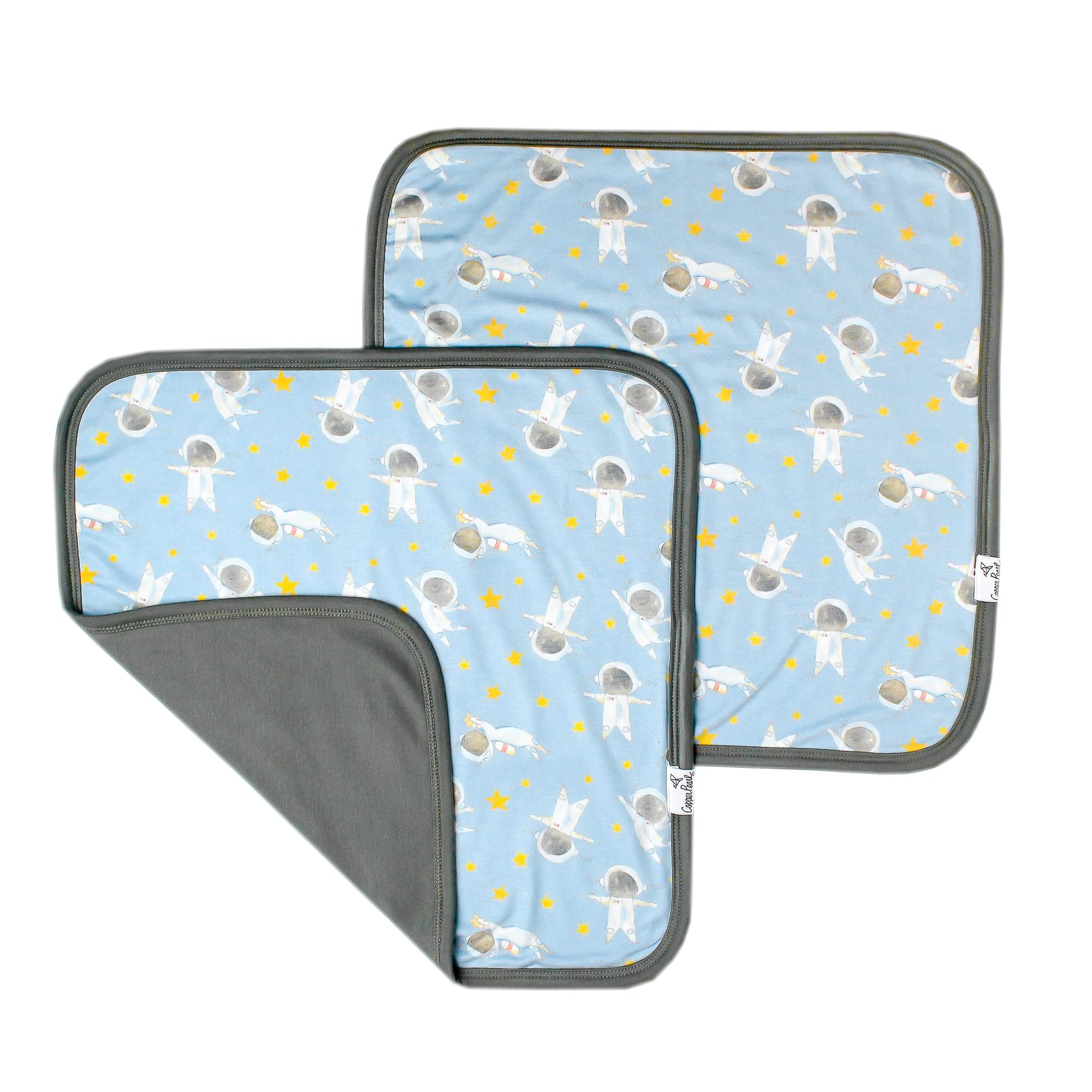 Copper Pearl Baby Security Blanket Set of 2 - Portable Size for Self-Soothing On-The-Go, Ideal Baby Blankets for Boys and Girls, Ultra-Soft, and Gift-Ready Loveys - Neil