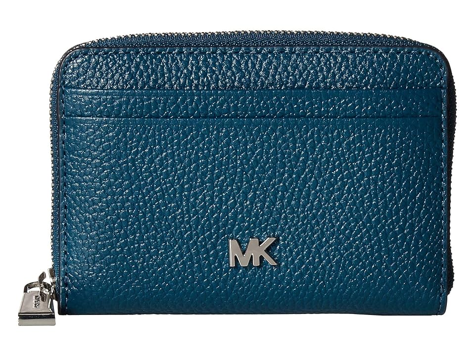 

MICHAEL Michael Kors Zip Around Coin Card Case (Luxe Teal) Credit card Wallet