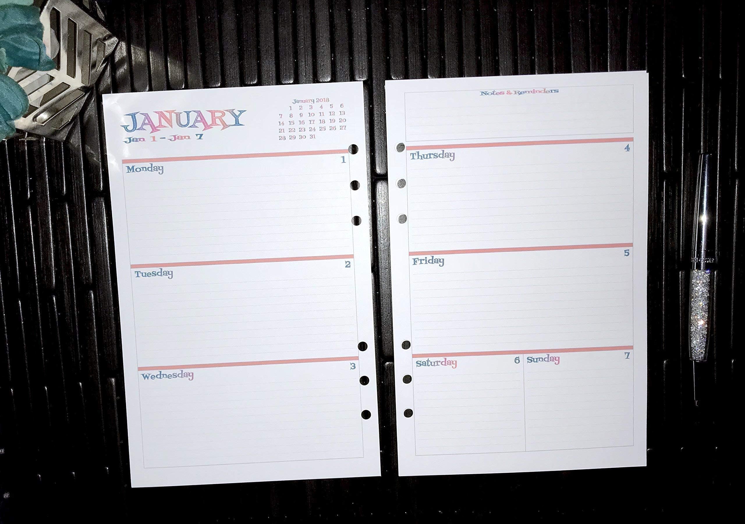 2020 | 2021 | 2022 | 2023 | Weekly Dated Planner Inserts Refills | 6 ring binder | 8.3" x 5.8" (A5) | Monday Start Date | The Oceanview Collection | LMN Creates