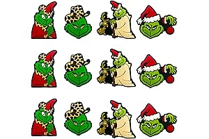 Grinch Silicone Focal Bead for Precious Holiday Crafting (12 pcs)