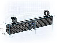 Vista 5 de Sound Storm Laboratories SB26 ATV UTV Barra de sonido - 26 pulgadas de ancho, altavoces de 4 pulgadas, tweeters de 1 pulgada, audio de rango