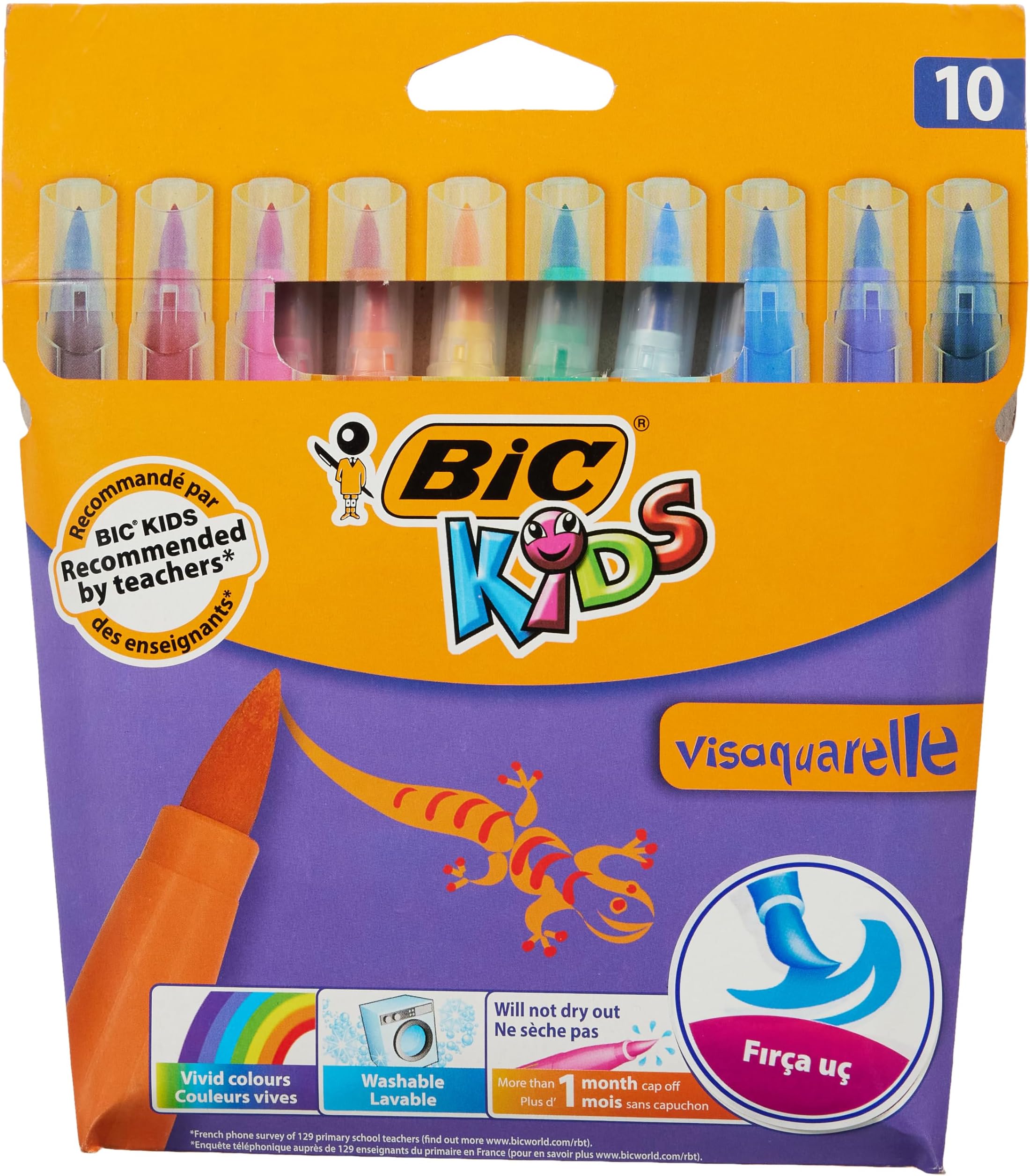 Bic Kids Visaquarelle Colouring Pens 18 Pot - Import It All